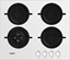 Attēls no Whirlpool AKT 625/WH hob Black, White Built-in 60 cm Gas 4 zone(s)