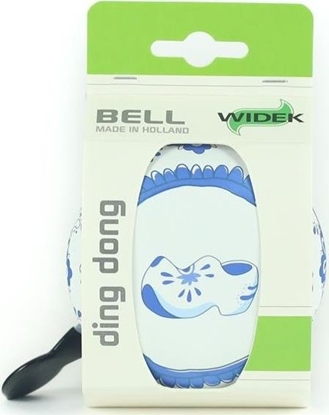 Picture of Widek Dzwonek rowerowy WIDEK DING DONG DELFT BLUE wooden shoe matowy 1szt. (NEW)