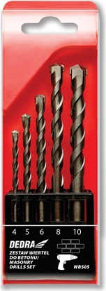 Attēls no Wierto Dedra Zestaw 5szt wierte do betonu, 4,5,6,8,10mm