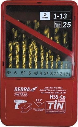 Attēls no Wierto Dedra Zestaw wierte Dedra WITS25 25 szt. do metalu