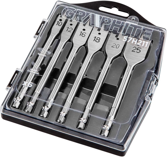 Picture of Wierto Graphite do drewna opatkowe szecioktne 10 12 16 18 20 25mm zestaw (57H211)