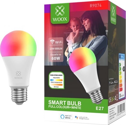 Picture of Woox SMART LED WI-FI ARÓWKA KOLOROWA RGBW 10W E27 806LM