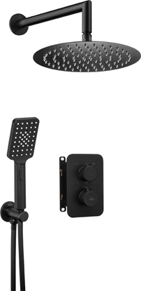 Изображение Zestaw prysznicowy Deante KOMPLET PODTYNKOWY NATRYSKOWY NERO Z BOXEM TERMOSTATYCZNYM OKRGY