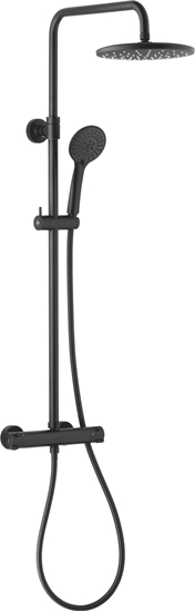 Изображение Zestaw prysznicowy KFA Moza z deszczownic z bateri termostatyczn czarny (5736-910-81)
