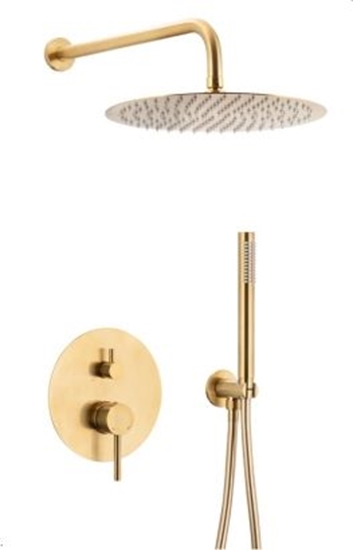 Picture of Zestaw prysznicowy KFA MOZA Zestaw Natryskowy Podtynkowy Z Bateri 3 Funkcyjn, Zoty Szczotkowany PVD (5039-501-31)