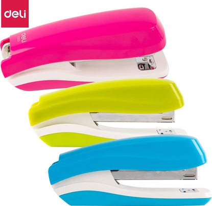 Picture of Zszywacz Deli ZSZYWACZ DELI 0350 DO 25 KARTEK 24/6 & 26/6 MIX KOLORÓW