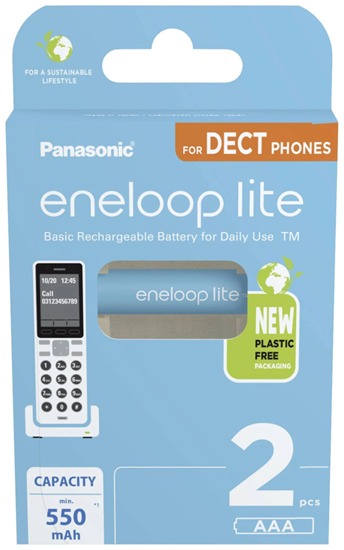 Picture of Panasonic | ENELOOP Lite BK-4LCCE/2DE | AAA | 550 mAh | 2 pc(s)