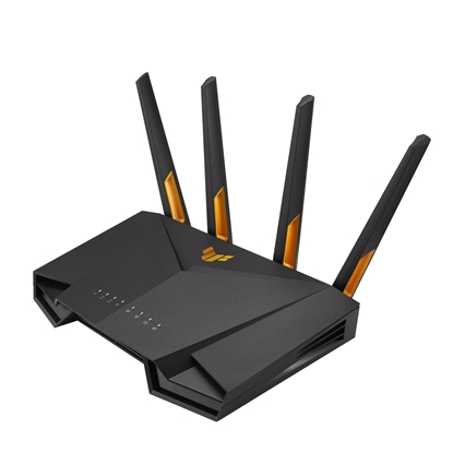 Attēls no ASUS TUF Gaming AX3000 V2 wireless router Gigabit Ethernet Dual-band (2.4 GHz / 5 GHz) Black, Orange