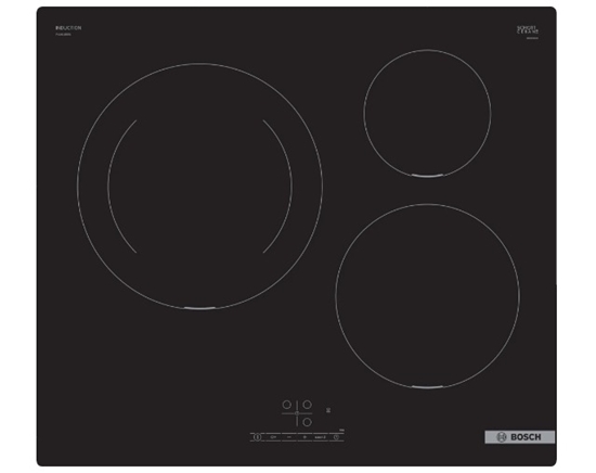 Picture of Bosch Serie 4 PUJ611BB5E hob Black Built-in 60 cm Zone induction hob 3 zone(s)