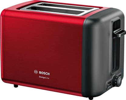 Attēls no Bosch TAT3P424 toaster 2 slice(s) 970 W Black, Red