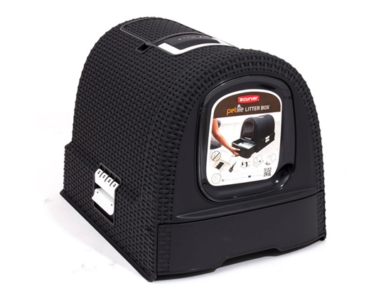 Picture of CURVER cat litter box - black