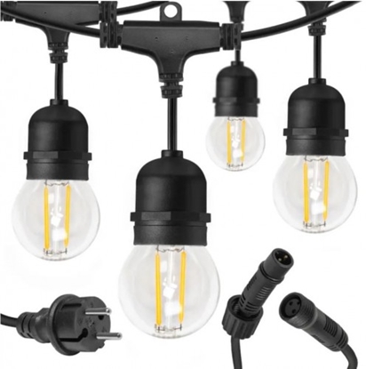 Picture of Dārza lampu virtene E27, IP44, 10 metri, melna