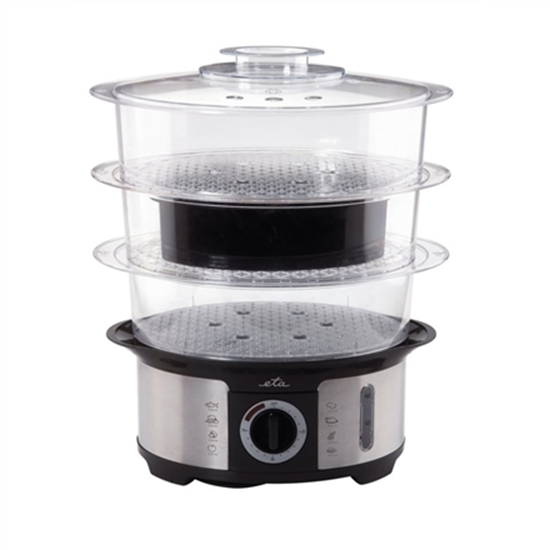Picture of ETA | Steam cooker | ETA013490000 | Black/ stainless steel | 1000 W | Capacity 12.25 L | Number of baskets 3