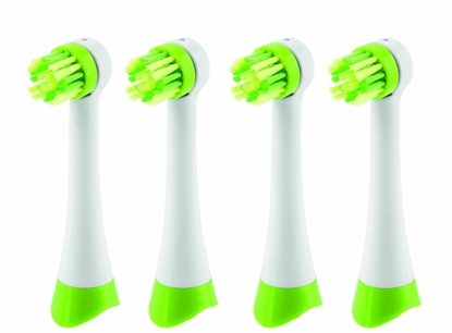 Picture of ETA | Toothbrush replacement | Heads | For kids | Number of brush heads included 4 | Number of teeth brushing modes Does not apply | White/Green