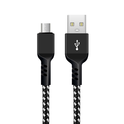 Picture of Kabel micro USB fast charge 2.4A 2m MCE483 Czarny 