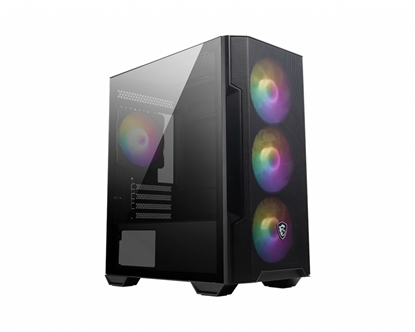 Picture of MSI MAG FORGE M100R computer case Midi Tower Black, Transparent