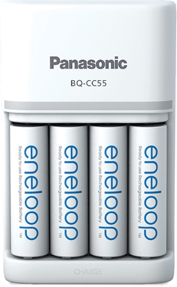 Attēls no Panasonic eneloop charger BQ-CC55 + 4x2000mAh