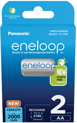 Picture of Panasonic eneloop rechargeable battery AA 2000 2BP