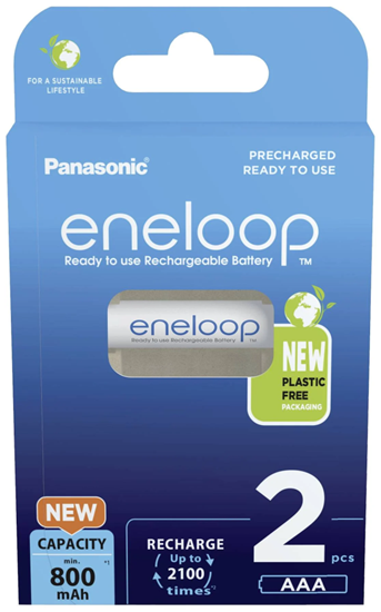 Picture of Panasonic | ENELOOP BK-4MCDE/2BE | AAA | 800 mAh | 2 pc(s)