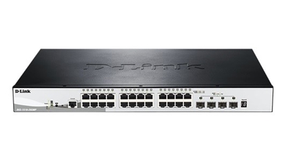 Picture of D-Link DGS-1510-28XMP Vadīts L2/L3 Gigabit Ethernet (10/100/1000) Power over Ethernet (PoE) Melns, Pelēks