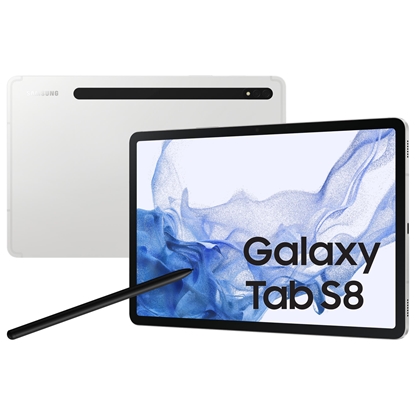 Attēls no Samsung Galaxy Tab S8 SM-X706 5G LTE 128 GB 27.9 cm (11") Qualcomm Snapdragon 8 GB Wi-Fi 6 (802.11ax) Android 12 Silver