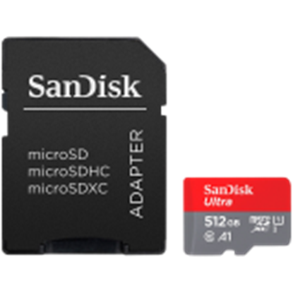 Изображение Atmiņas kartes Sandisk Ultra microSDXC 512GB + SD Adapter