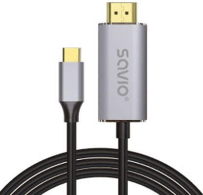 Attēls no Savio USB-C Male - HDMI Male 2m Silver