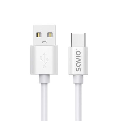 Picture of USB cable 2 m USB 2.0, USB A - USB C White SAVIO CL-168