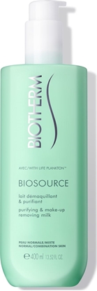 Picture of Biotherm BIOSOURCE PURIFYING & MAKE-UP REMOVING MILK FOR NORMAL & COMBINATION SKIN, 400 ml