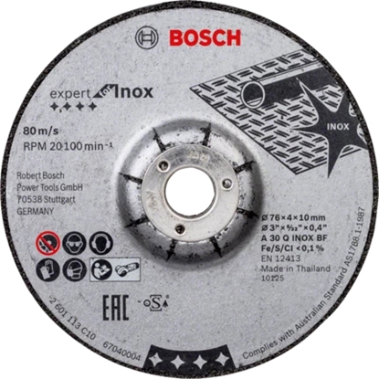 Attēls no Bosch Roughing Wheel 76x4x10mm ExpertforInox