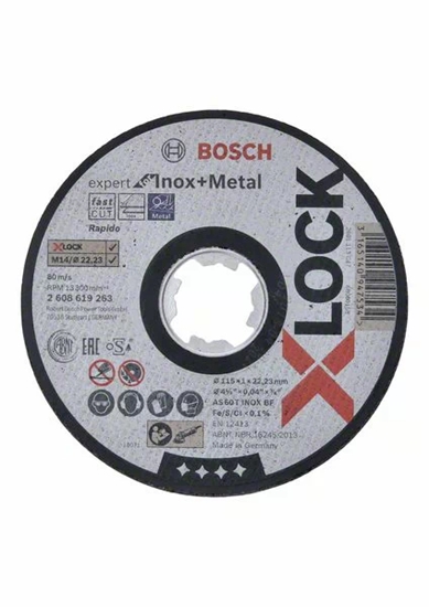 Изображение Bosch X-LOCK Cutting Disc INOX     115x1mm