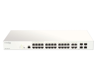 Изображение D-Link DBS-2000-28P network switch Managed L2 Gigabit Ethernet (10/100/1000) Power over Ethernet (PoE) Grey