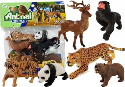 Attēls no Figurka Lean Sport Zwierzęta gumowe w worku - Tygrys, Puma, Goryl (5134)