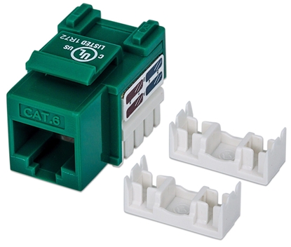 Изображение Intellinet Keystone Jack, Cat6, UTP, Punch-down, Green