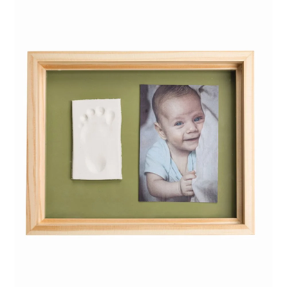 Attēls no Akcija! Baby Art Pure Frame wooden komplekts mazuļa pēdiņu vai rociņu nospieduma izveidošanai