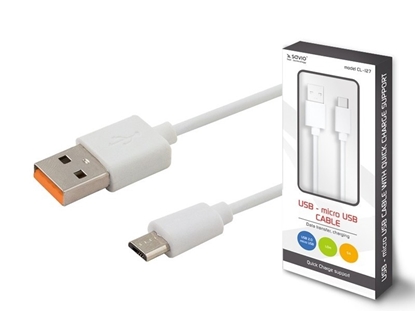 Attēls no Kabel USB - micro USB, Quick Charge, 5A, 1m, CL-127