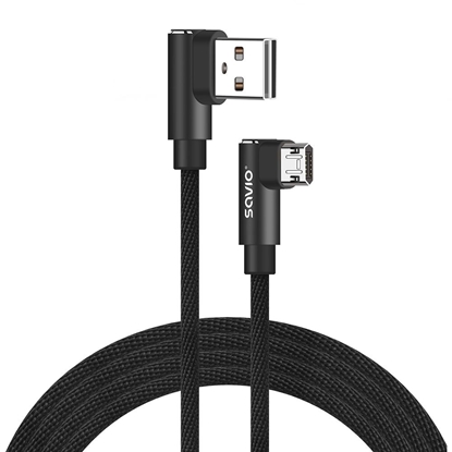 Attēls no Kabel z dwustronnym złączem USB Micro USB - USB A 2m, CL-162
