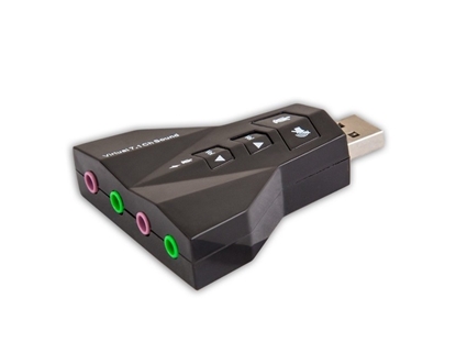 Picture of Karta muzyczna USB 7w1, dźwięk Virtual 7.1CH, Plug & Play, blister, AK-08