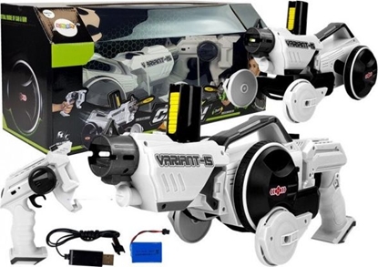 Изображение Lean Sport Pistolet Wyrzutnia Autko 2 w 1 Zdalnie Sterowany Piankowe Krki Biay 2,4 G