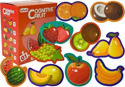 Изображение Lean Sport Puzzle Edukacyjne Dla Niemowlt Owoce 5 Czci 40 Elementów