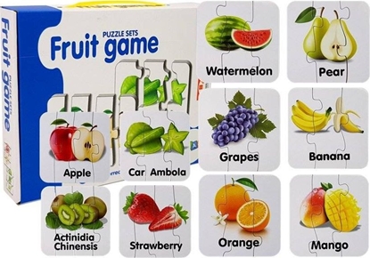 Изображение Lean Sport Puzzle Edukacyjne Ukadanka Owoce 10 Pocze