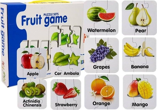 Изображение Lean Sport Puzzle Edukacyjne Ukadanka Owoce 10 Pocze