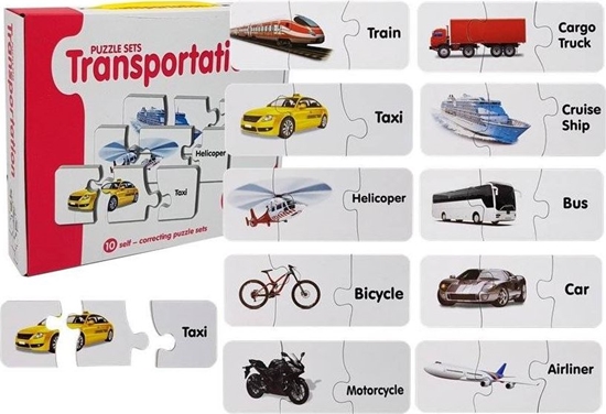 Изображение Lean Sport Puzzle Edukacyjne Ukadanka Transport 10 Pocze