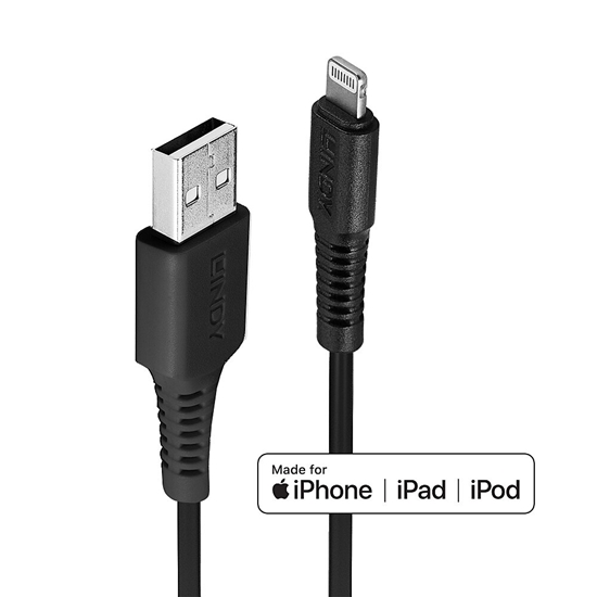Изображение Lindy 2m USB to Lightning Cable black