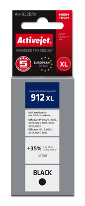 Attēls no Activejet AH-912BRX Ink Cartridge (replacement for HP 912XL 3YL84AE; Premium; 1100 pages; 30 ml, black)