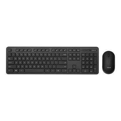 Attēls no Asus Keyboard and Mouse Set CW100 Keyboard and Mouse Set, Wireless, Mouse included, Batteries included, UI, Black