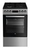 Picture of Beko FSM52331DXDT cooker Freestanding cooker Gas Black, Stainless steel A