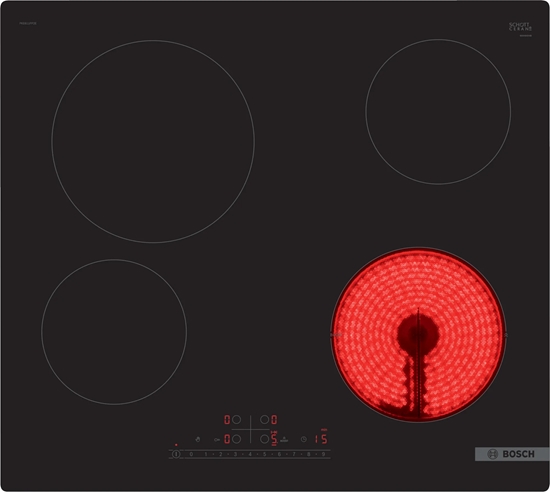 Picture of Bosch Serie 6 PKE611FP2E hob Black Built-in 60 cm Ceramic 4 zone(s)