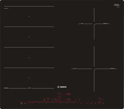 Attēls no Bosch Serie 8 PXE601DC1E hob Black Built-in Zone induction hob 4 zone(s)