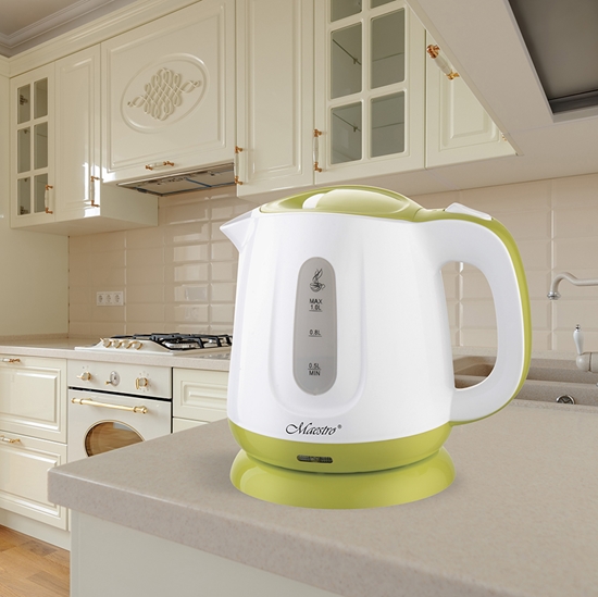 Изображение Feel-Maestro MR013 green electric kettle 1 L 1100 W Green, White